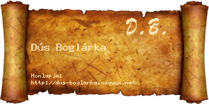 Dús Boglárka névjegykártya
