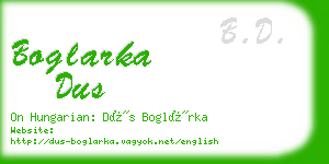 boglarka dus business card